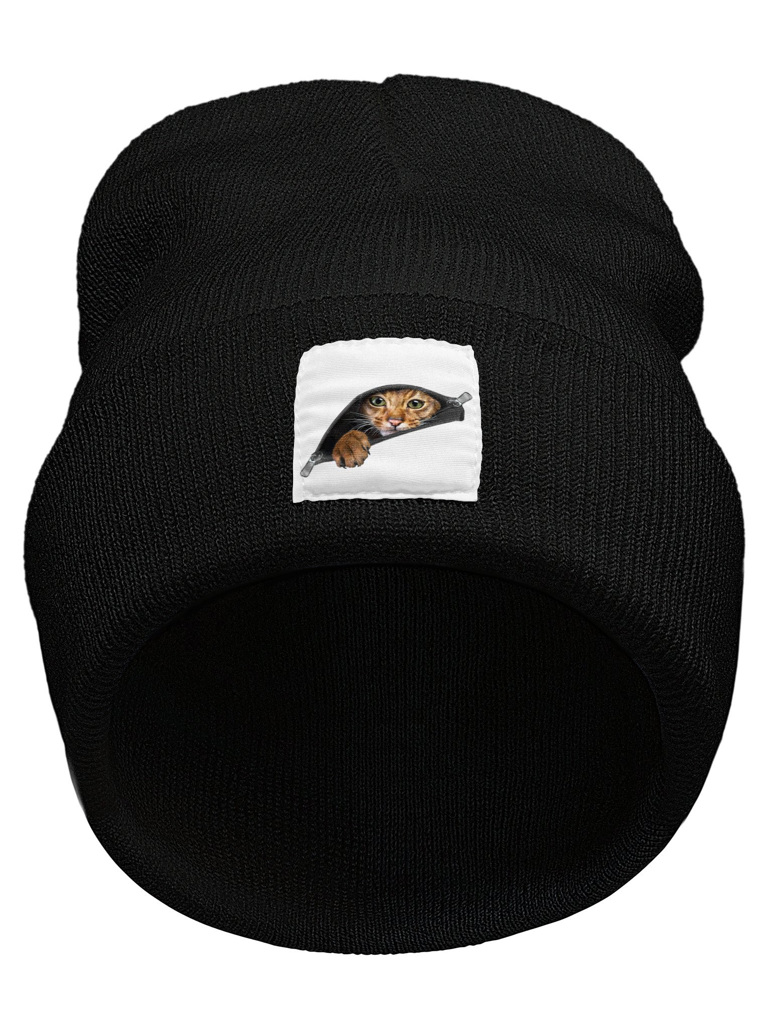 Cat In The Pocket Animal Graphic Beanie Hat