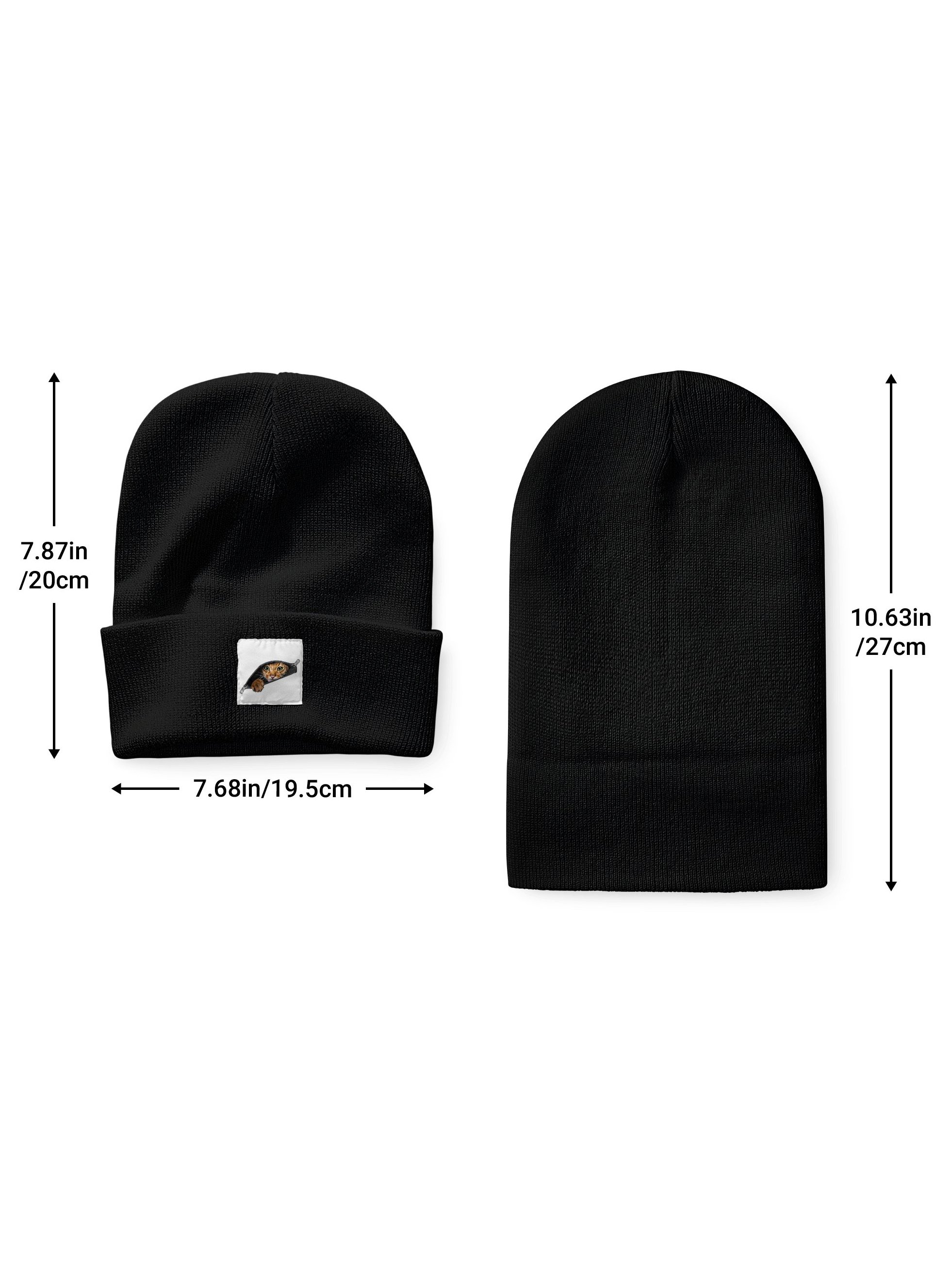 Cat In The Pocket Animal Graphic Beanie Hat