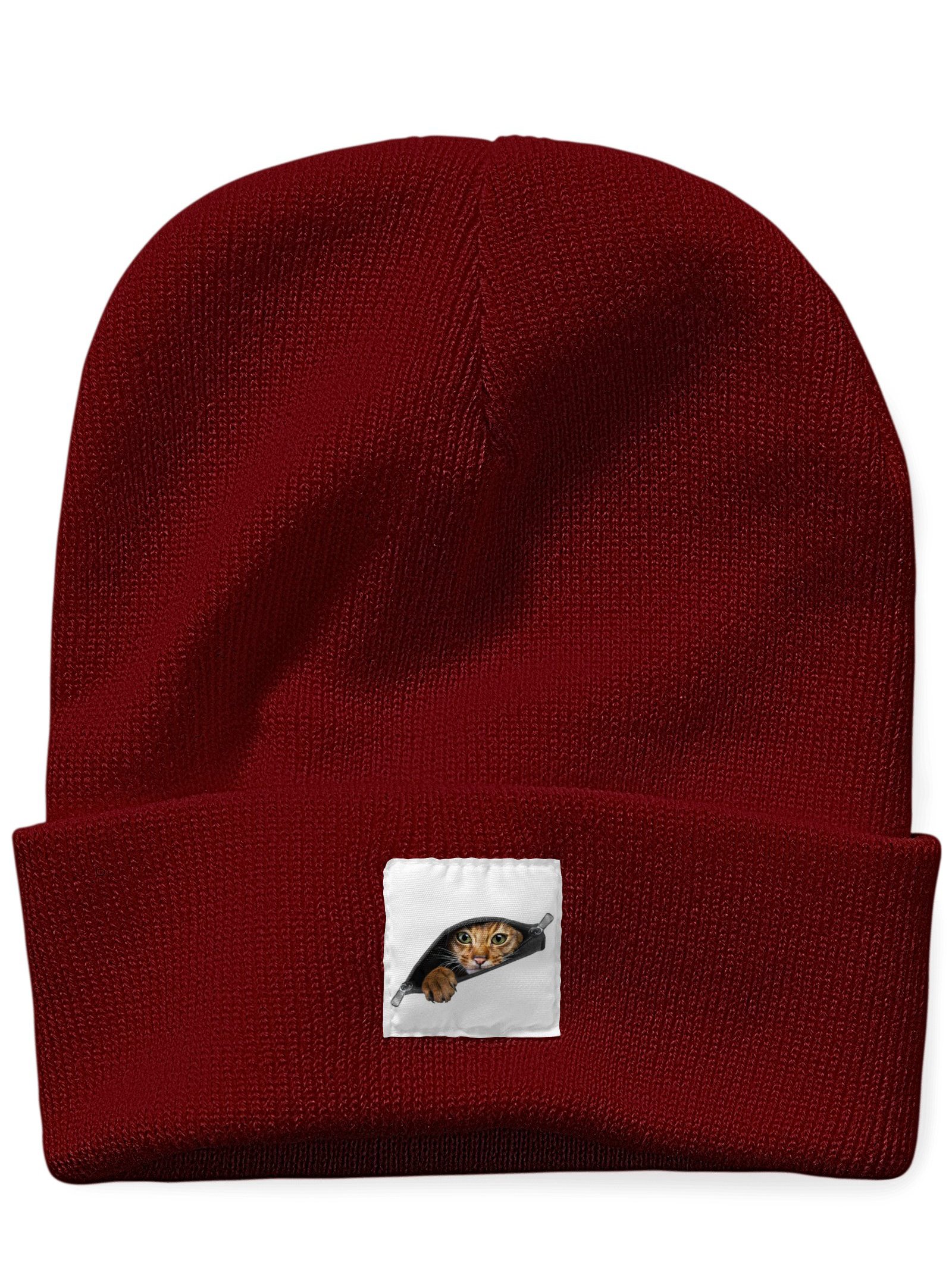 Cat In The Pocket Animal Graphic Beanie Hat