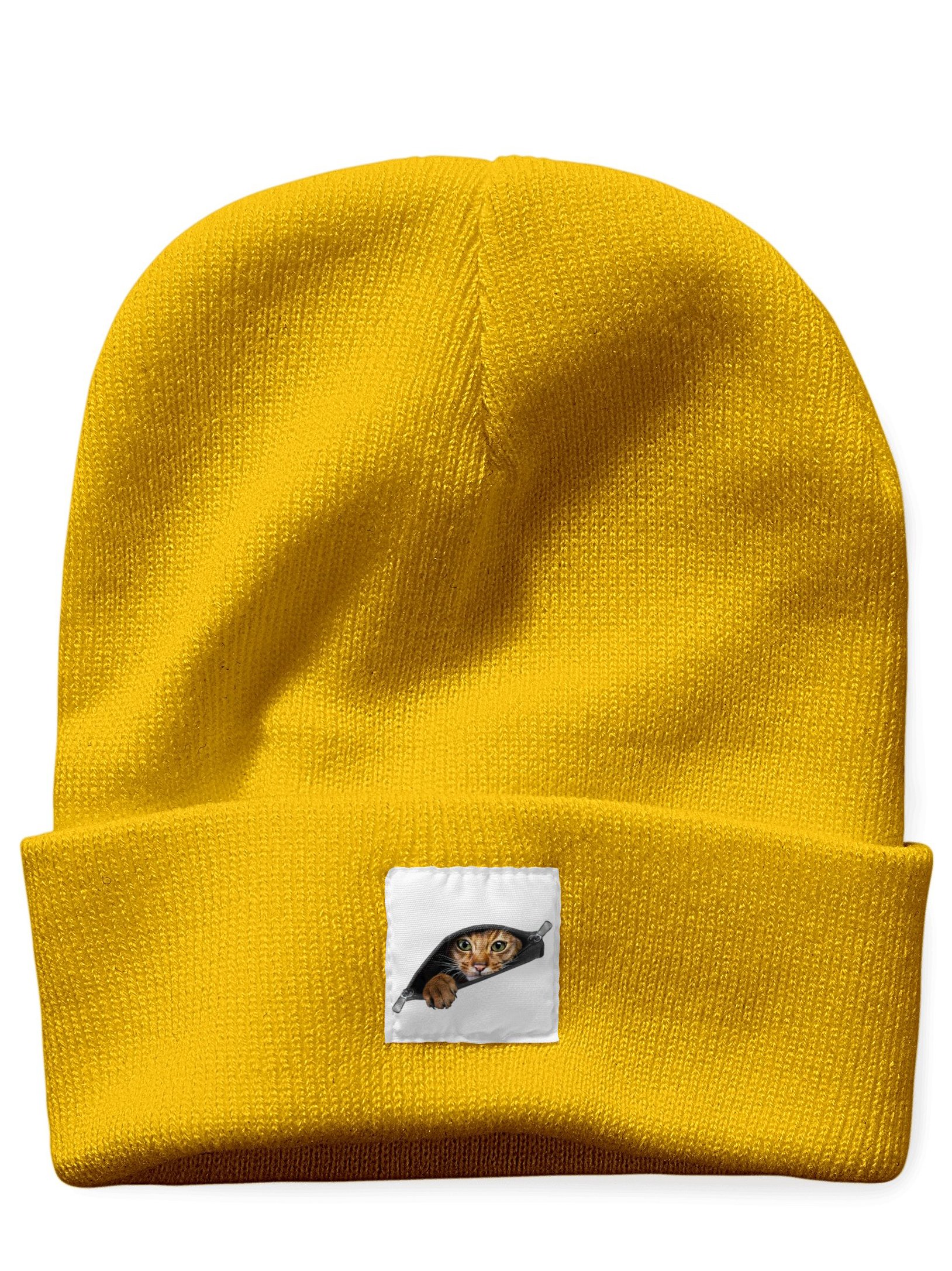 Cat In The Pocket Animal Graphic Beanie Hat