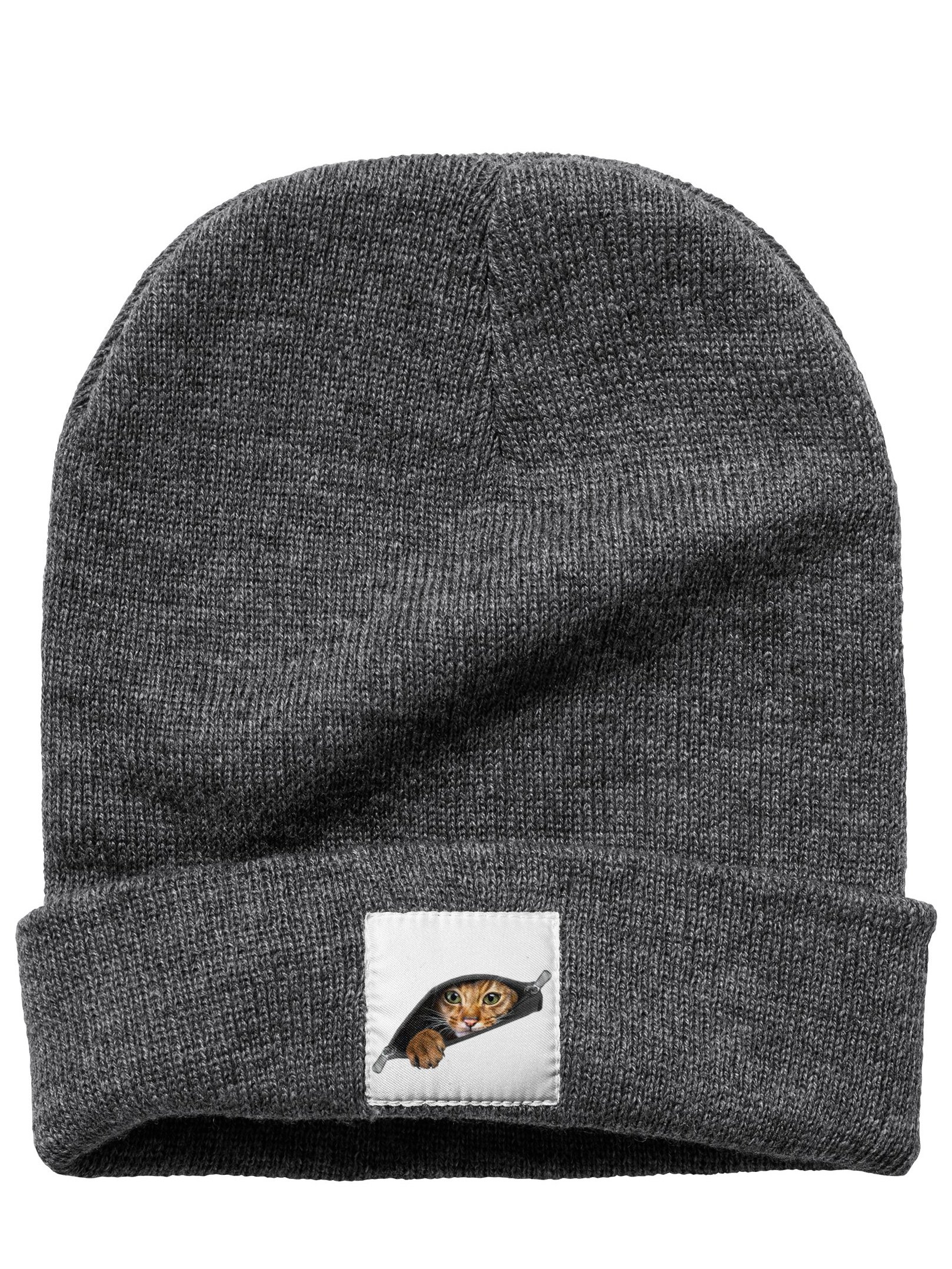 Cat In The Pocket Animal Graphic Beanie Hat