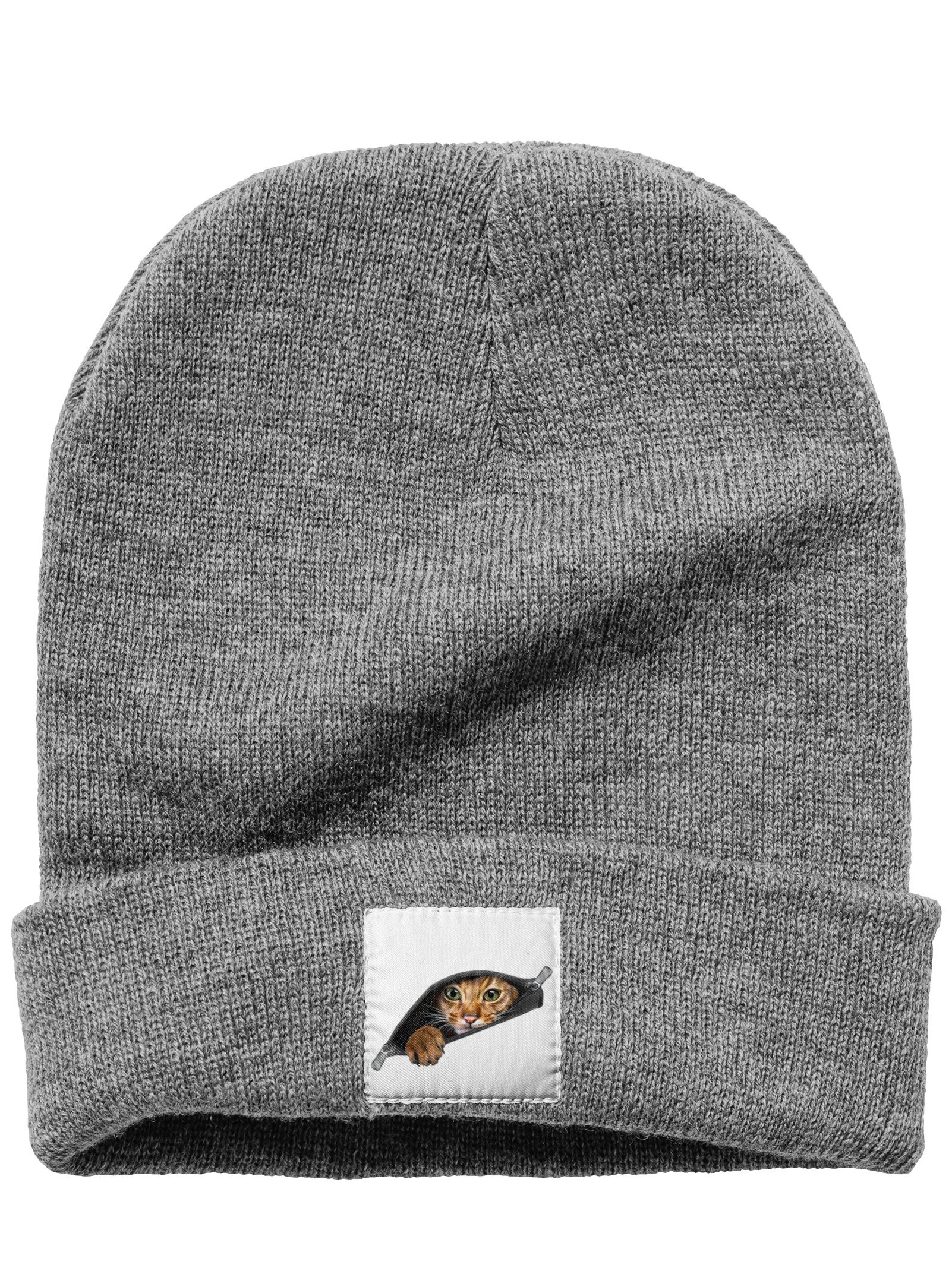 Cat In The Pocket Animal Graphic Beanie Hat