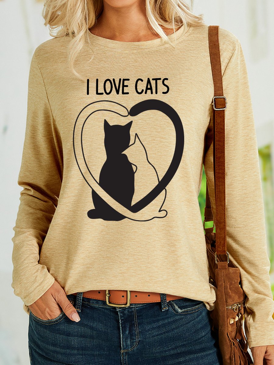 Lilicloth X Jessanjony I Love Cats Women's Long Sleeve T-Shirt