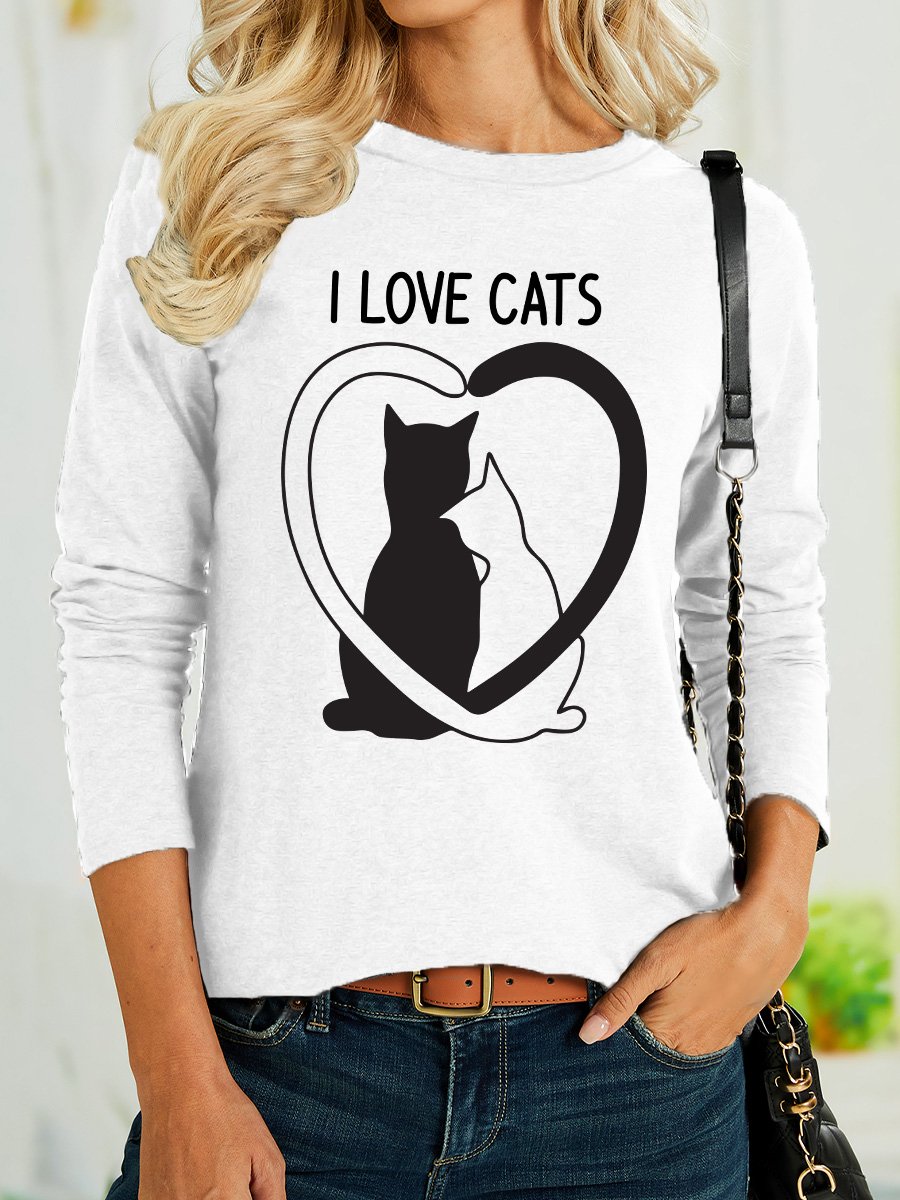 Lilicloth X Jessanjony I Love Cats Women's Long Sleeve T-Shirt