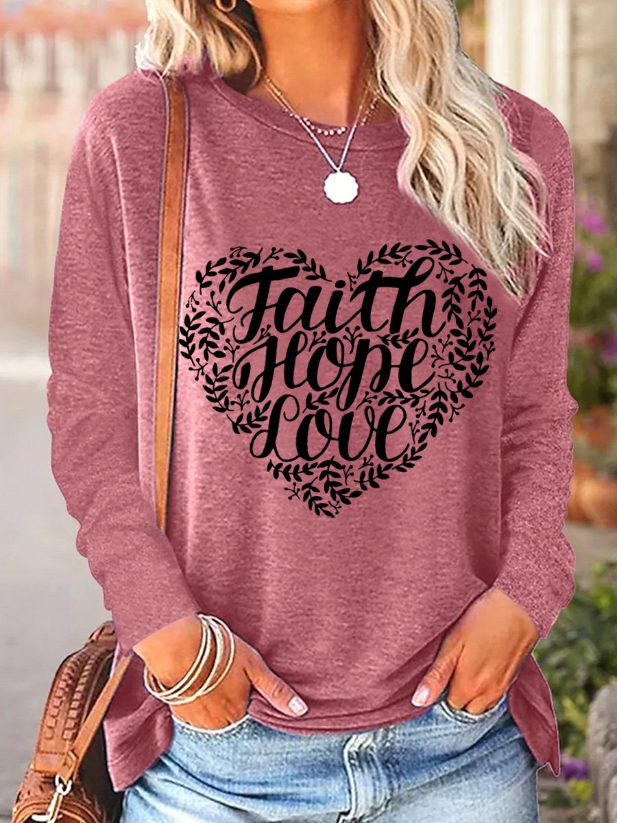 Gift For Christian Faith Hope Love Women's Long Sleeve T-Shirt