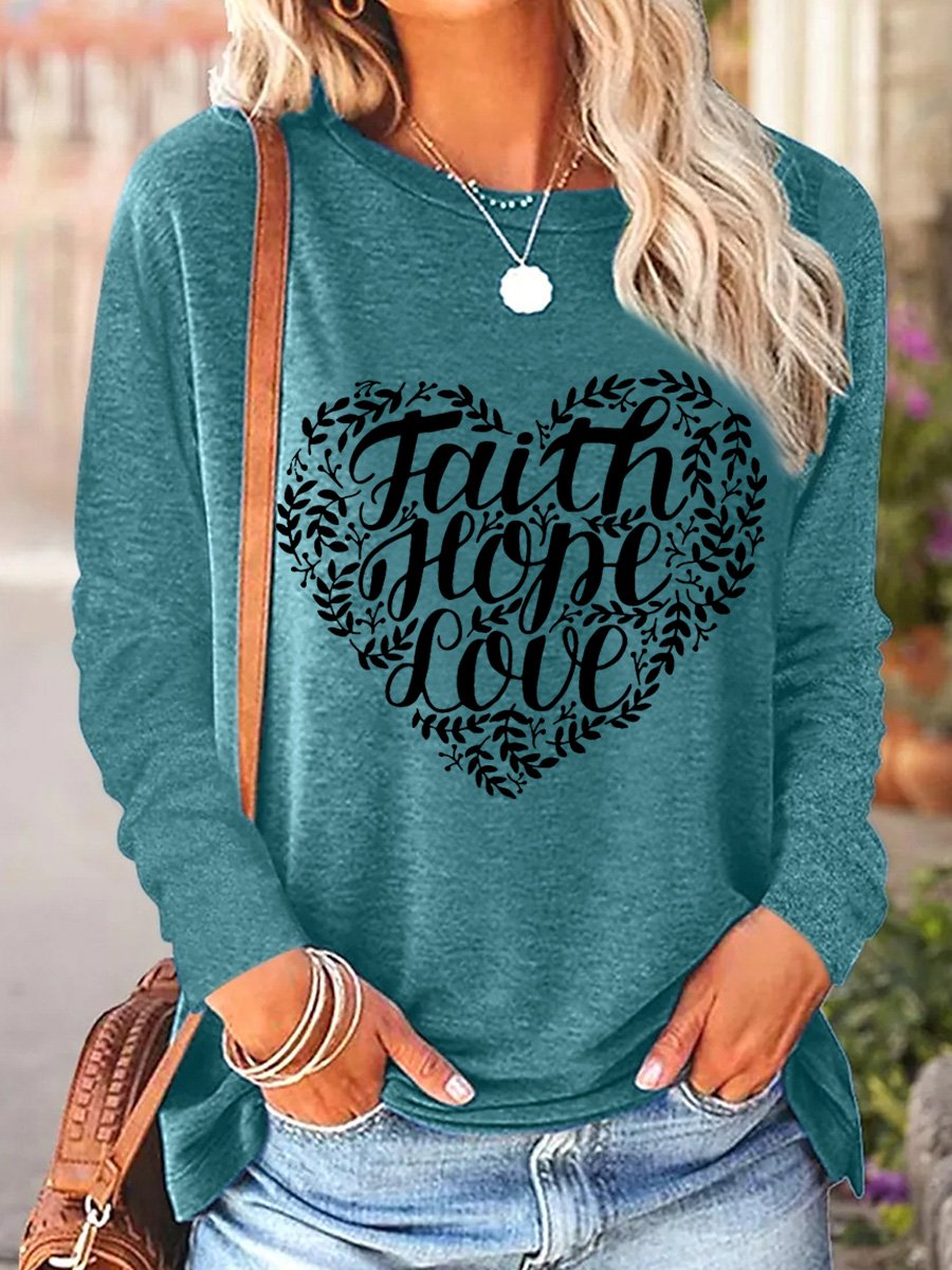 Gift For Christian Faith Hope Love Women's Long Sleeve T-Shirt