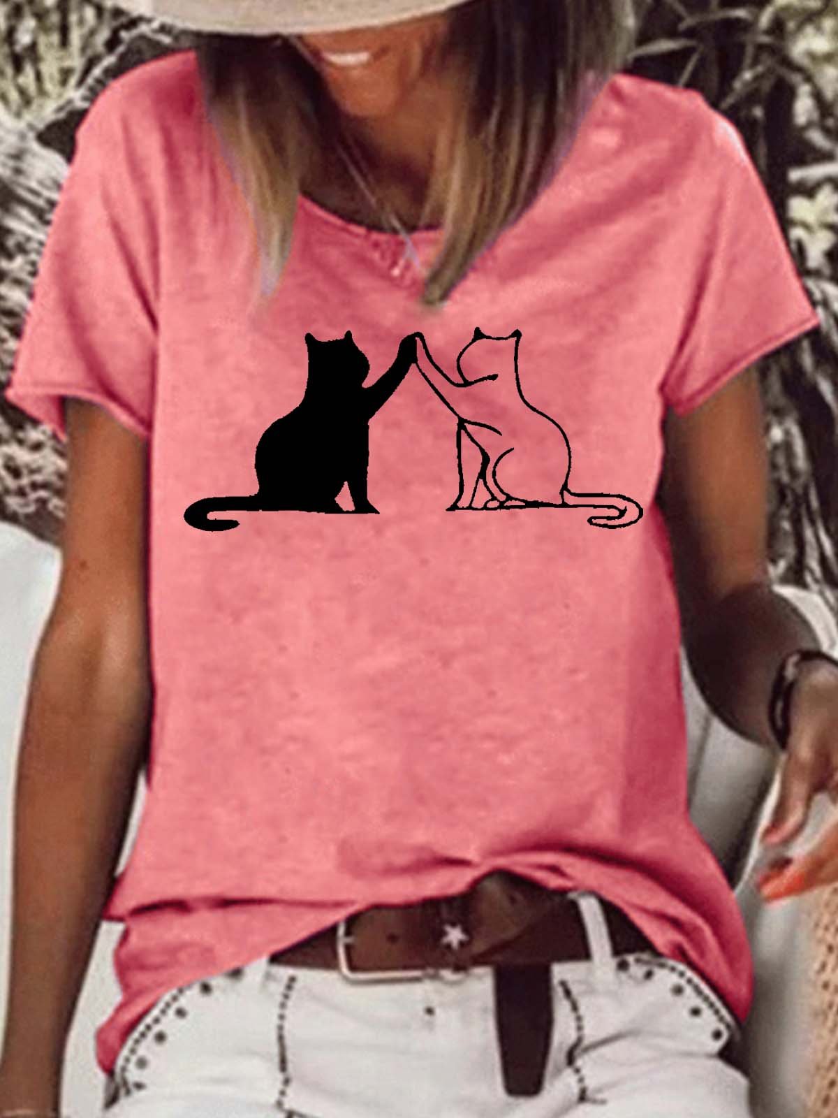 Women's Cute Cat Casual T-Shirt