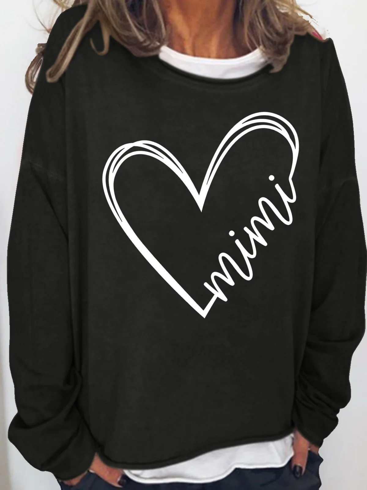 Women's Mimi Heart Casual Sweatshirt