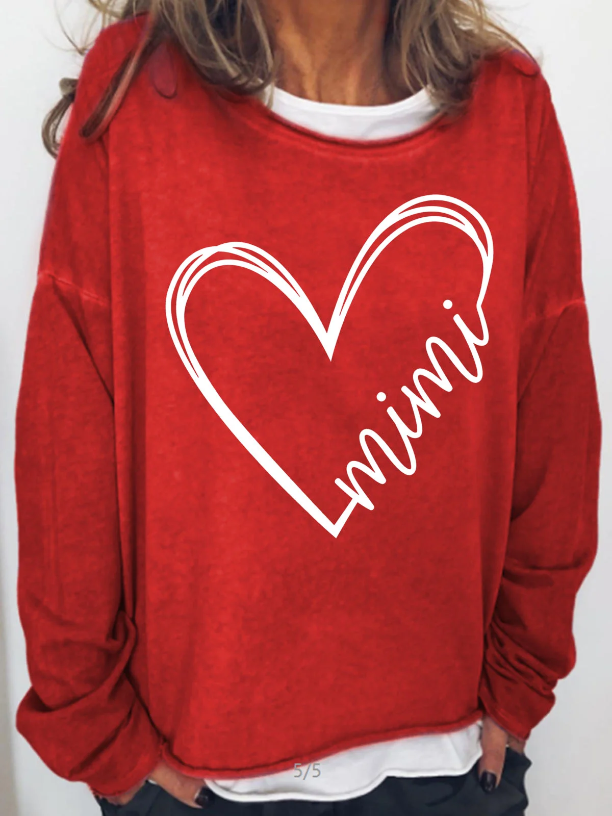 Women's Mimi Heart Casual Sweatshirt