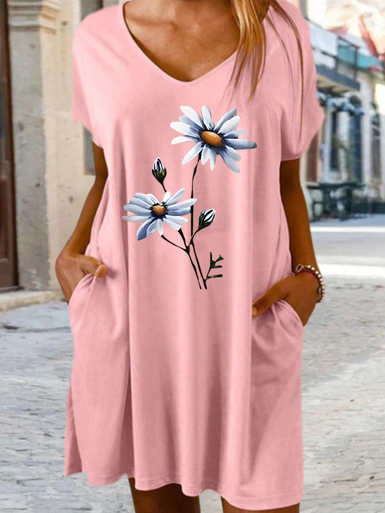 Women's Casual Floral Loose Dress