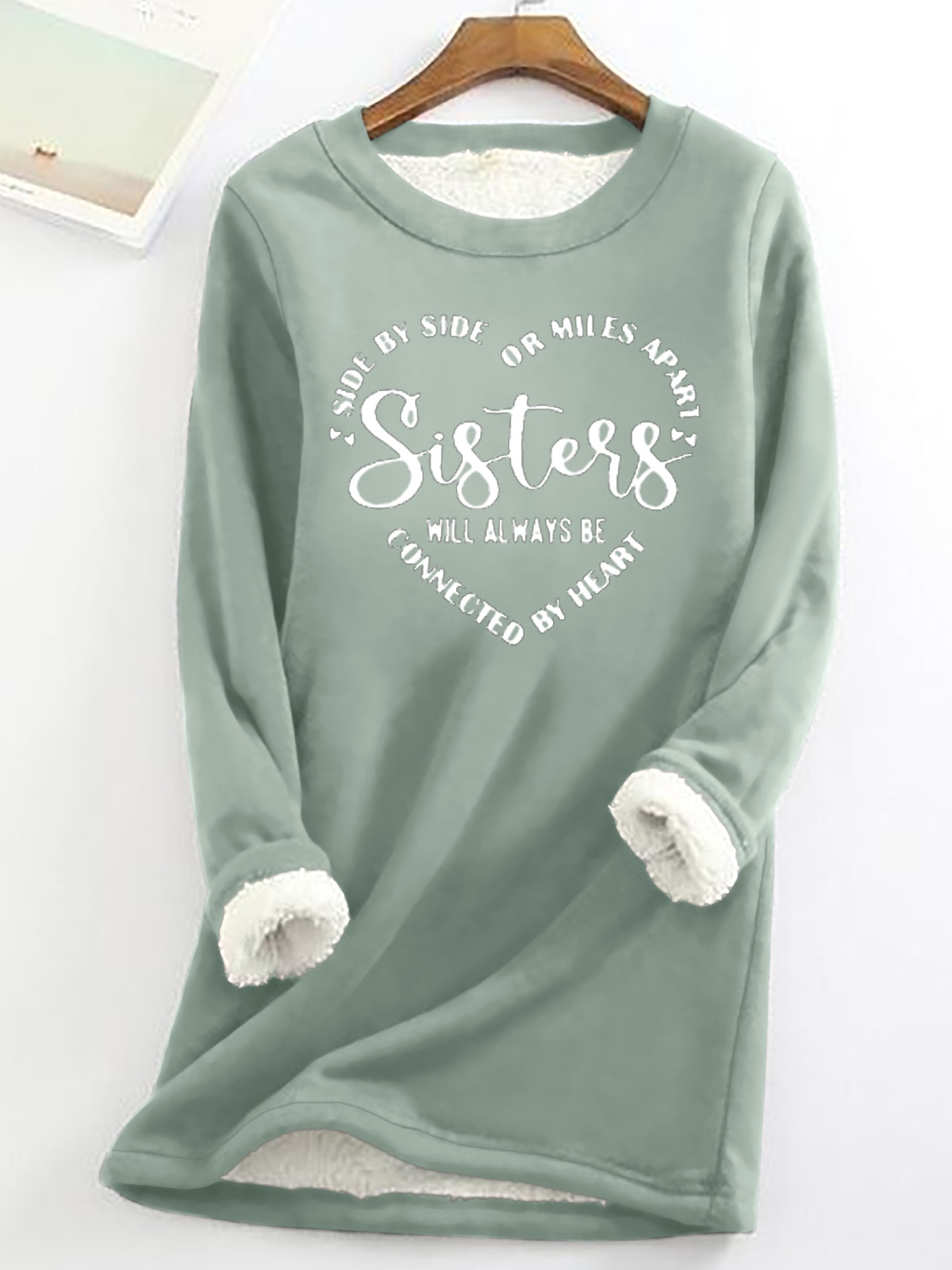 Womens Sister Crew Neck Casual Sweatshirt