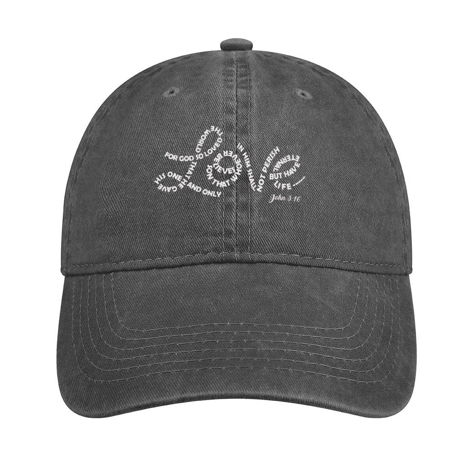 Love. John 3:16 Adjustable Denim Hat