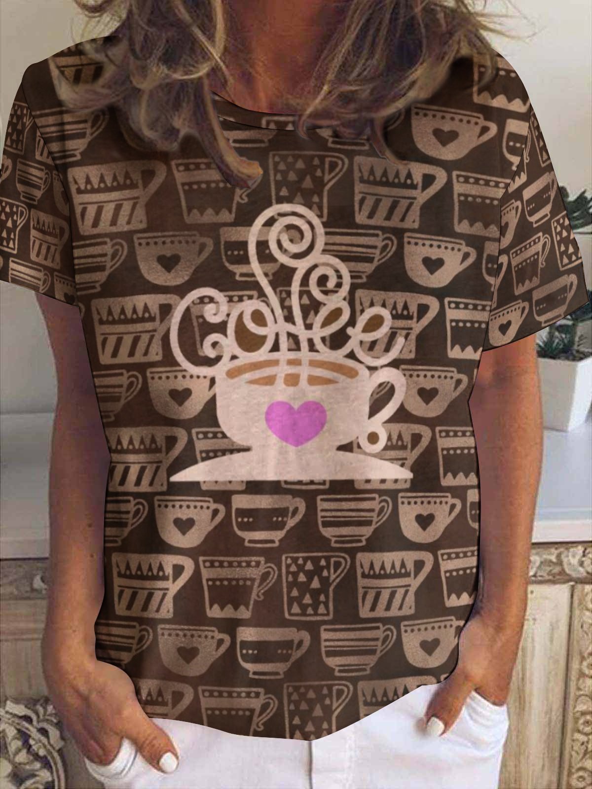 Lilicloth X Paula Women's Coffee Full T-Shirt