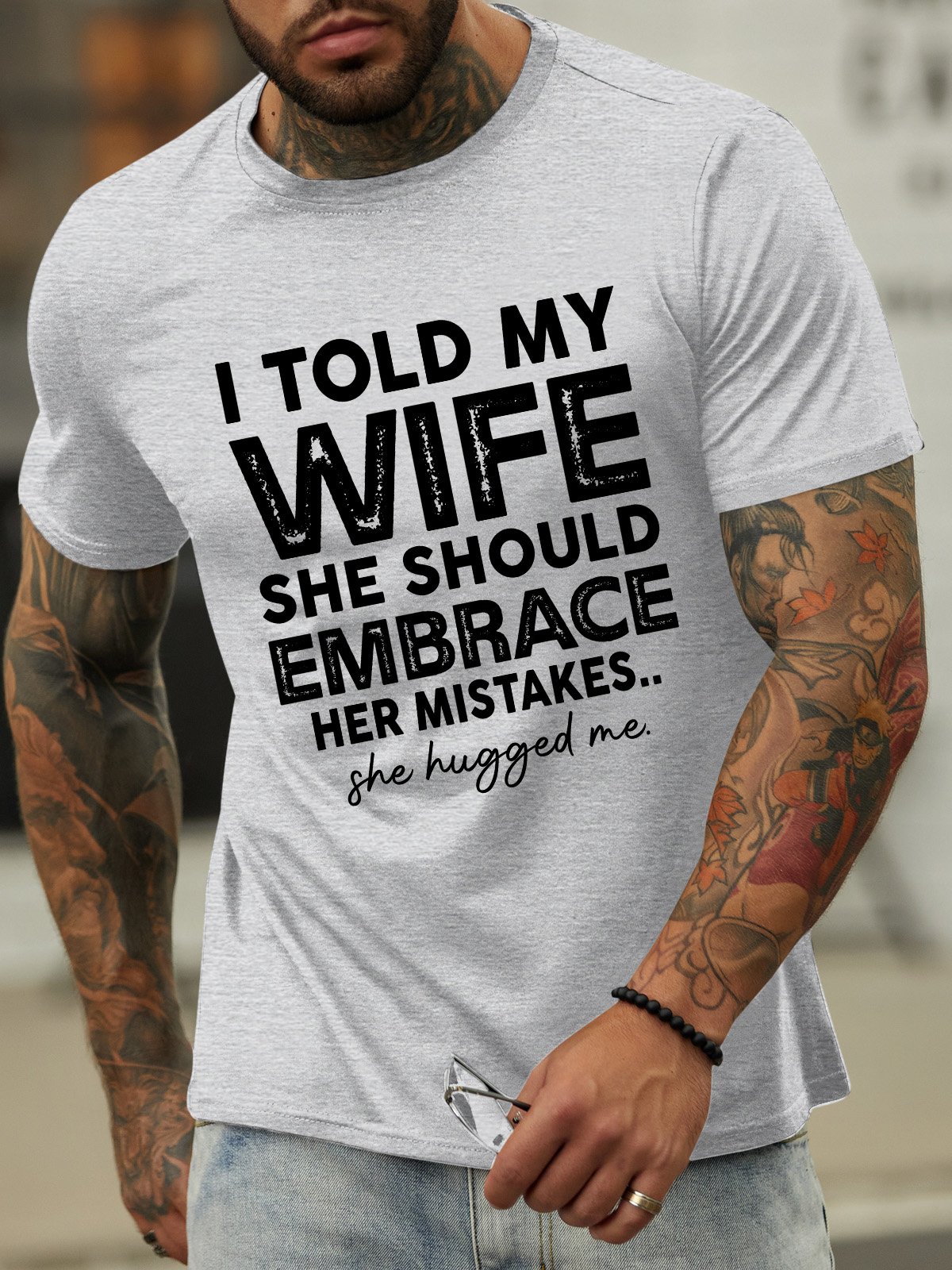 Lilicloth X Manikvskhan I Told My Wife She Should Embrace Her Mistakes Men's T-Shirt