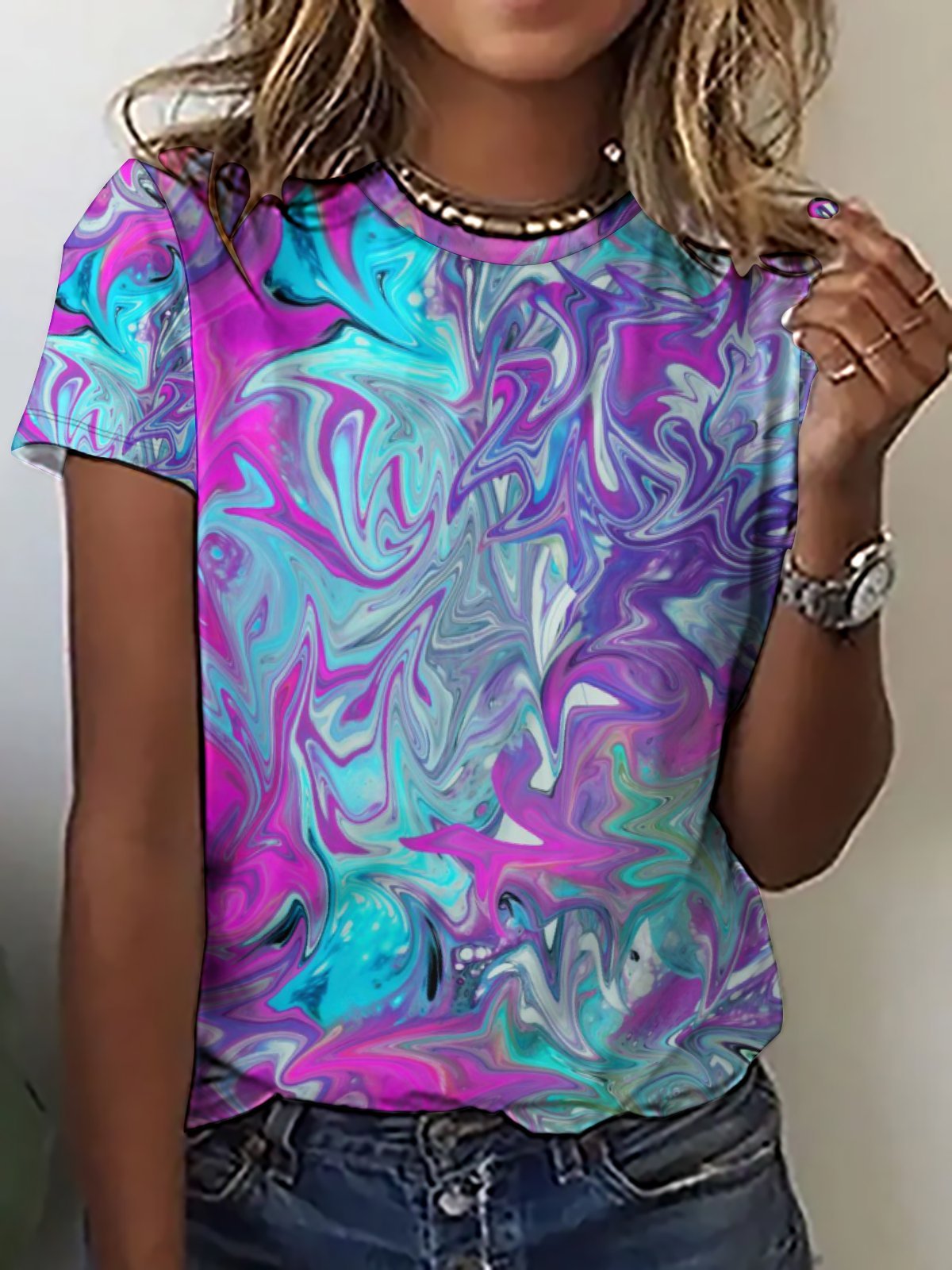 Lilicloth X Paula Women's Paint Pour Glow T-Shirt