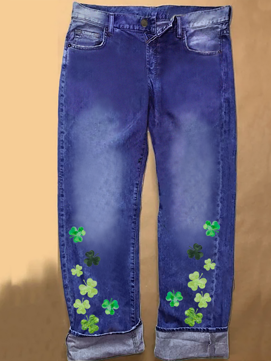 Women's St. Patrick's Day Denim Casual Loose Jeans