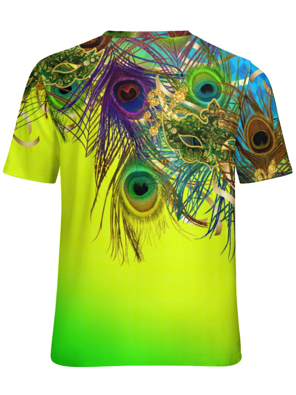 Lilicloth X Paula Women's Peacock Feathers Mardigras T-Shirt