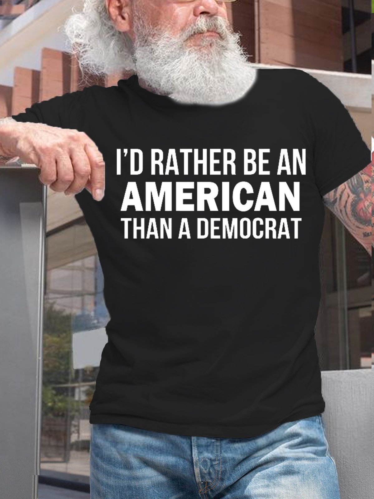 Mens I'D Be An American Casual Regular Fit T-Shirt