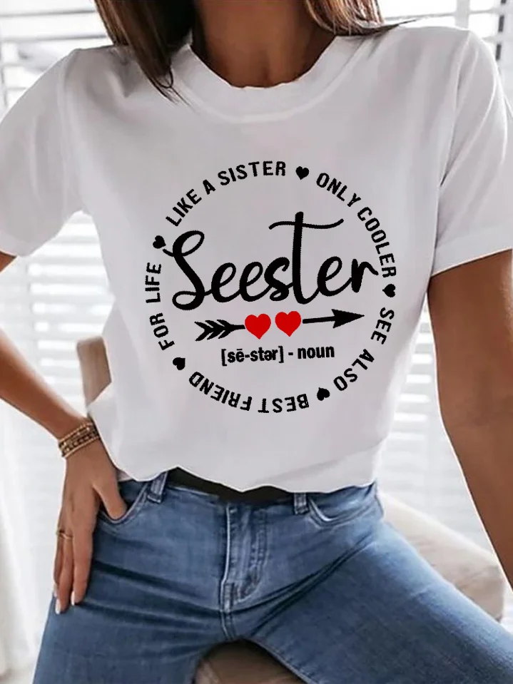 Women's Seester Definition Best Sister Gift Casual T-Shirt