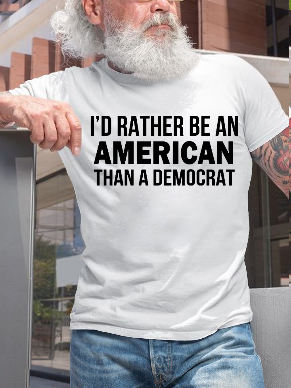 Mens I'D Be An American Casual Regular Fit T-Shirt
