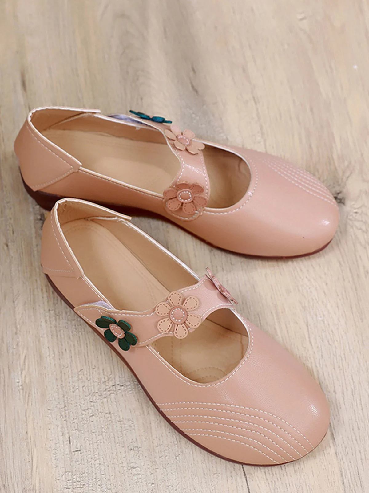 Vintage Floral Soft and Comfortable Mary Jane Shoes