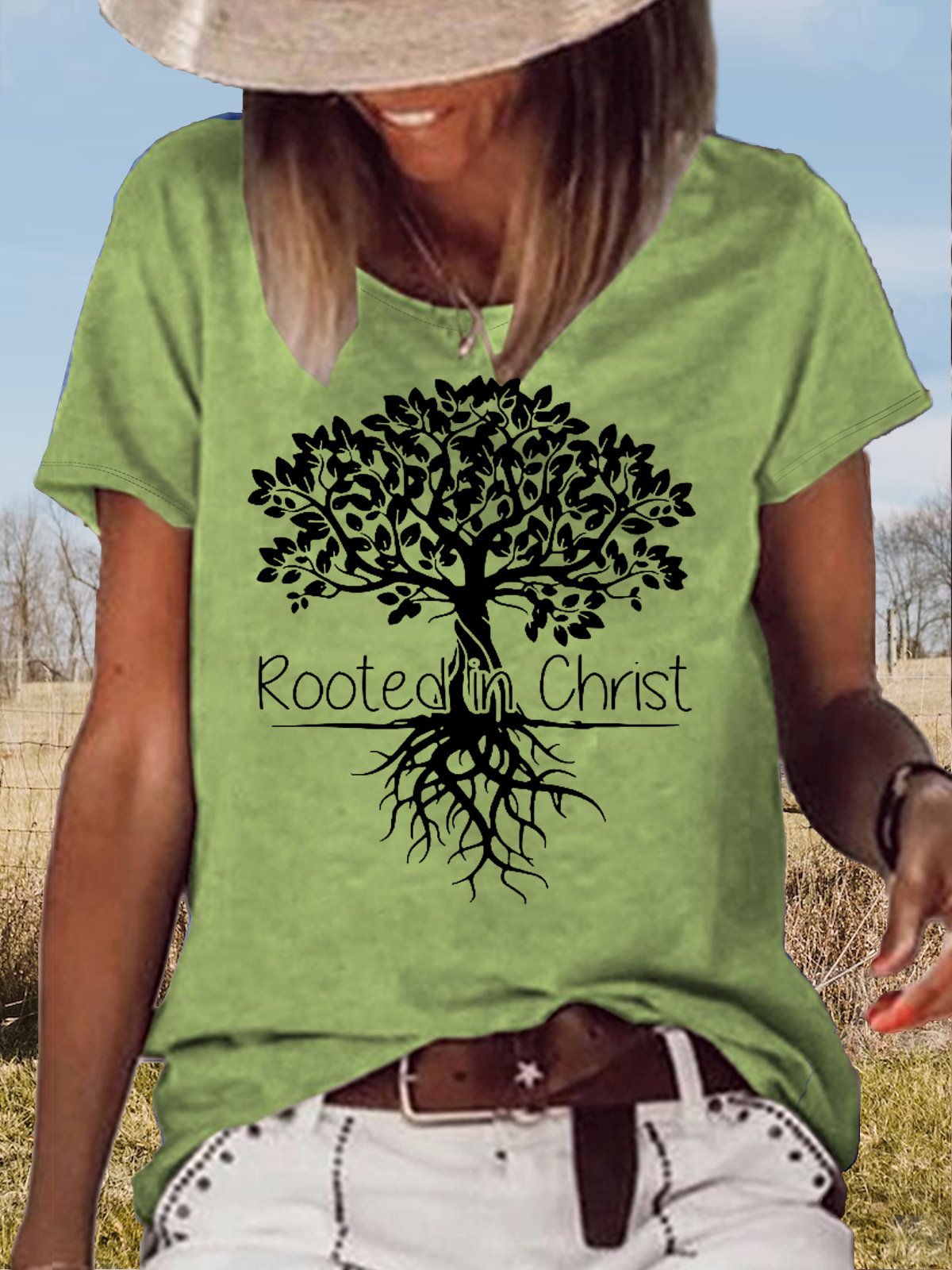 Women's Rooted in Christ Casual T-Shirt