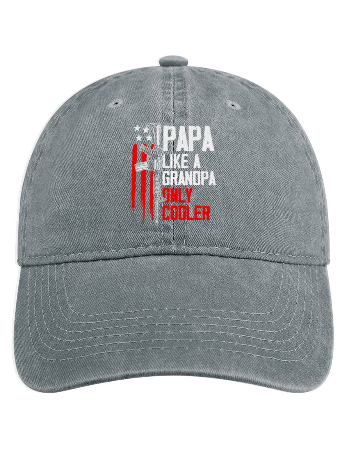 Papa Like A Grandpa Only Cooler Denim Hat