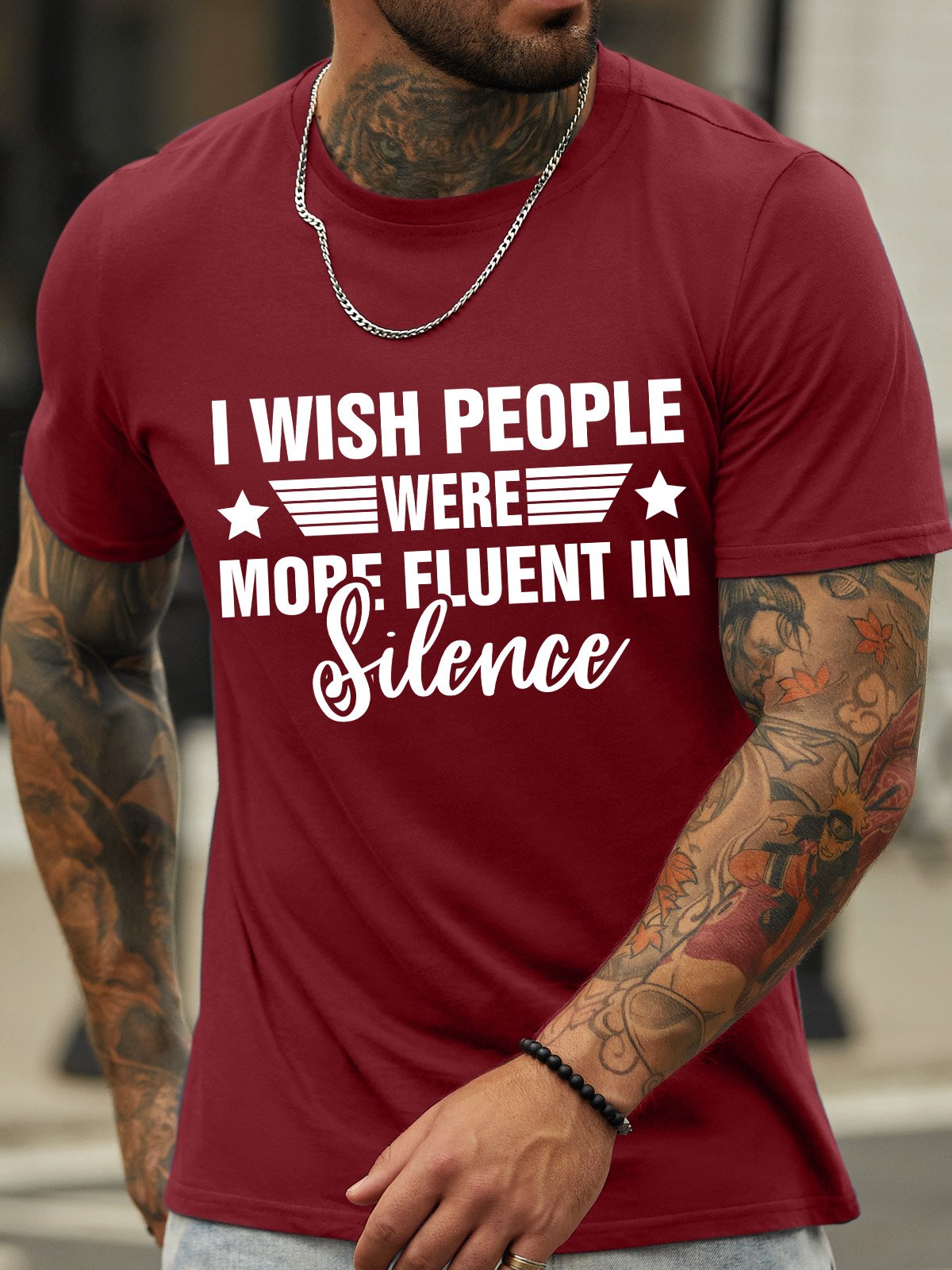 Lilicloth X Y I Wish People Were More Fluent In Silence Men's T-Shirt