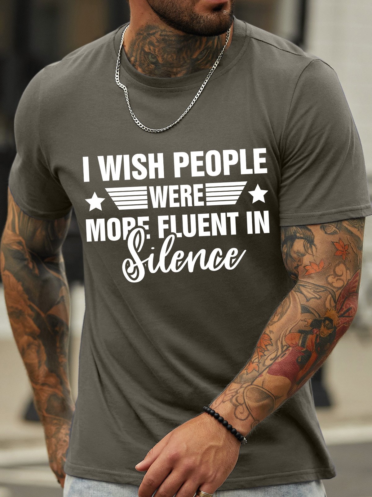 Lilicloth X Y I Wish People Were More Fluent In Silence Men's T-Shirt