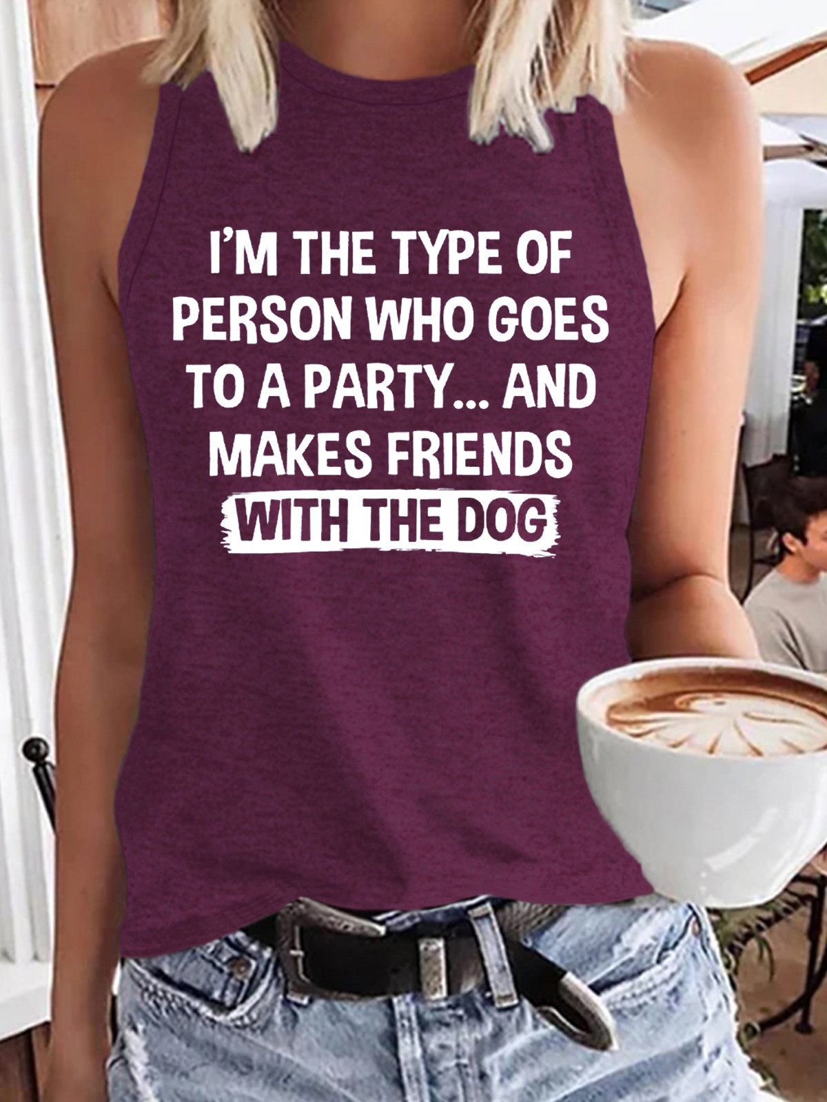 Women's I'm The Type Of Person Who Makes Friends With The Dog Casual Tank Top