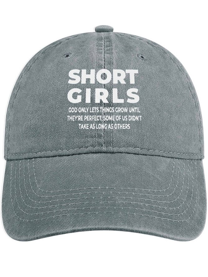 Men's /Women's Short Girls God Only Things Grow Until They Perfect  Funny Graphic Printing Regular Fit Adjustable Denim Hat