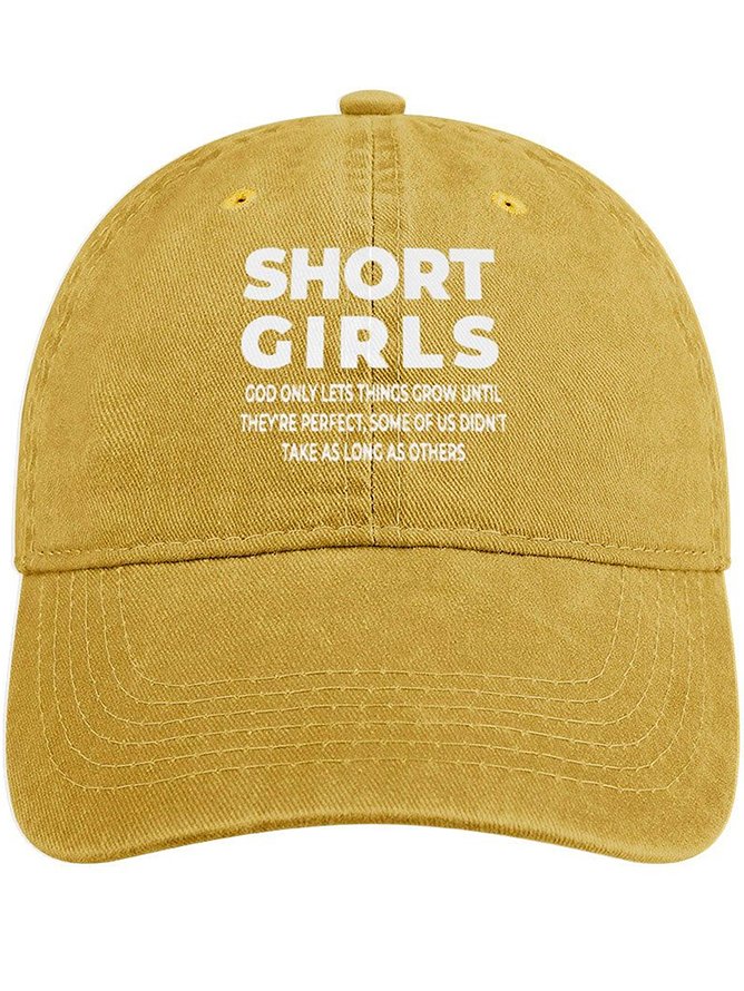 Men's /Women's Short Girls God Only Things Grow Until They Perfect  Funny Graphic Printing Regular Fit Adjustable Denim Hat