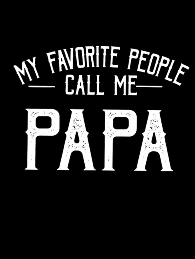 Men's My Favorite People Call Me Papa Funny Graphic Printing Text Letters Casual Polo Collar Regular Fit Polo Shirt