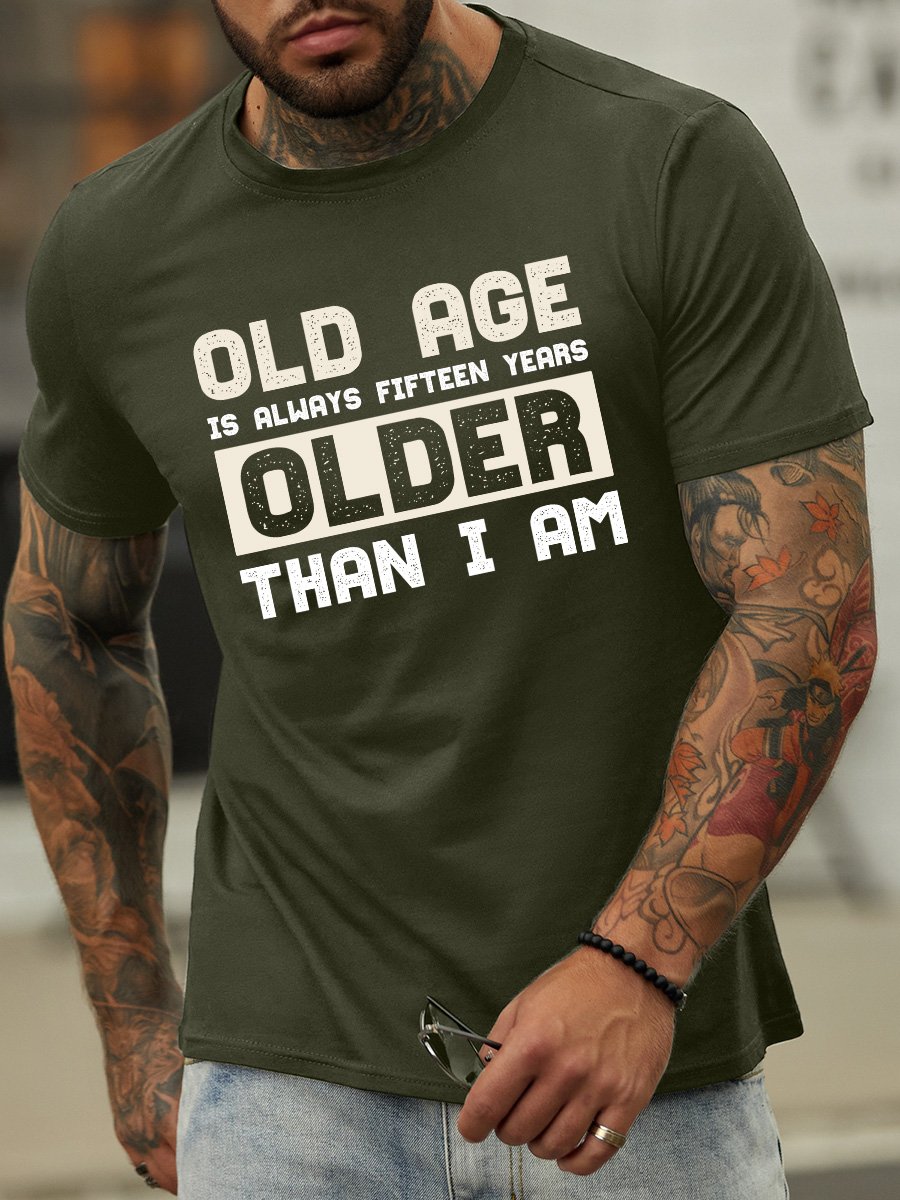 Lilicloth X Rajib Sheikh Old Age Is Always Fifteen Years Older Than I Am Men's Crew Neck T-Shirt