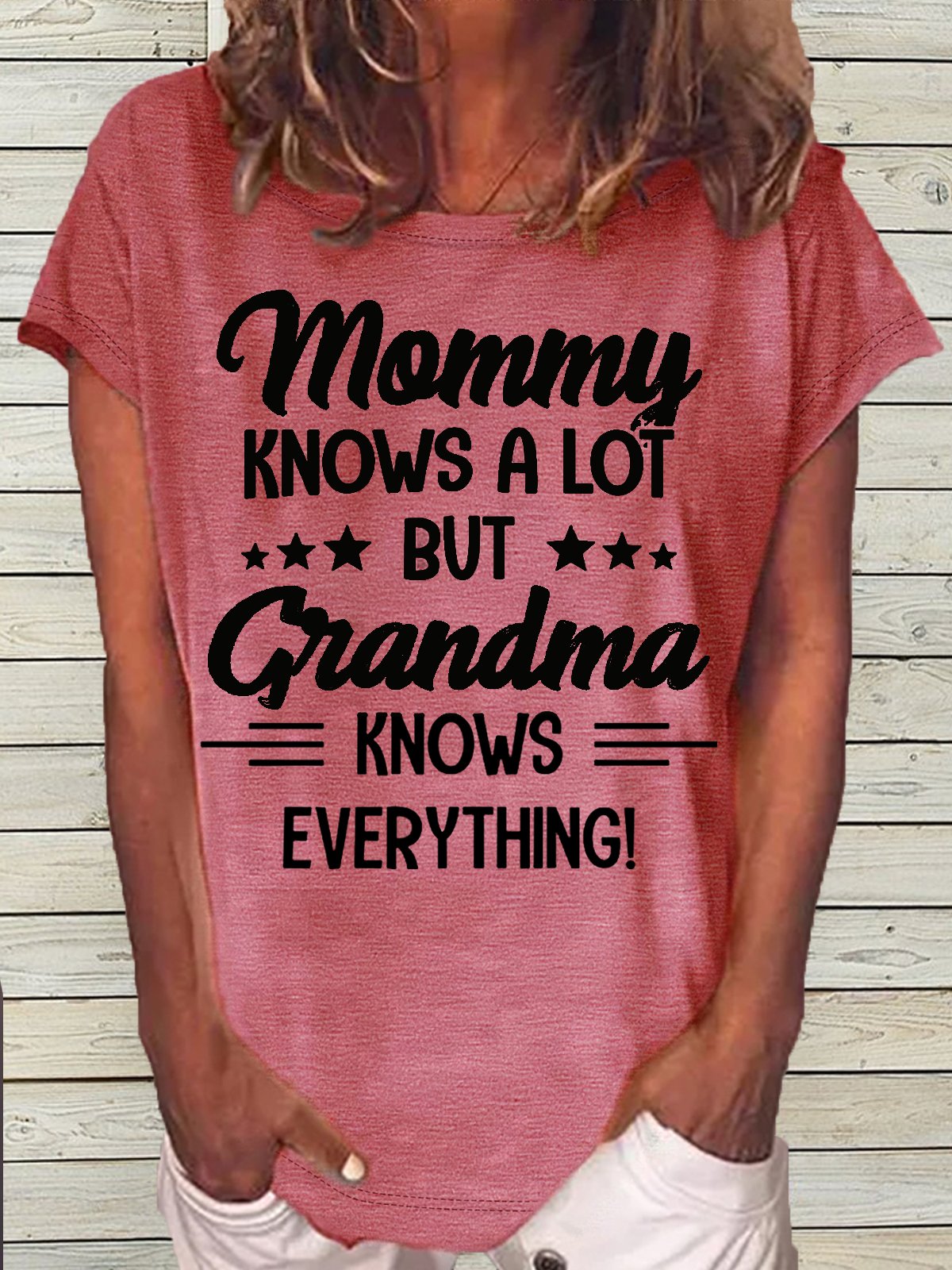 Women's Funny Mommy Knows A Lot Casual T-Shirt