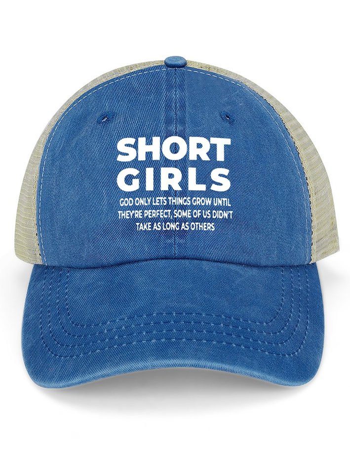 Men's /Women's Short Girls God Only Things Grow Until They Perfect  Funny Graphic Printing Regular Fit Washed Mesh Back Baseball Cap