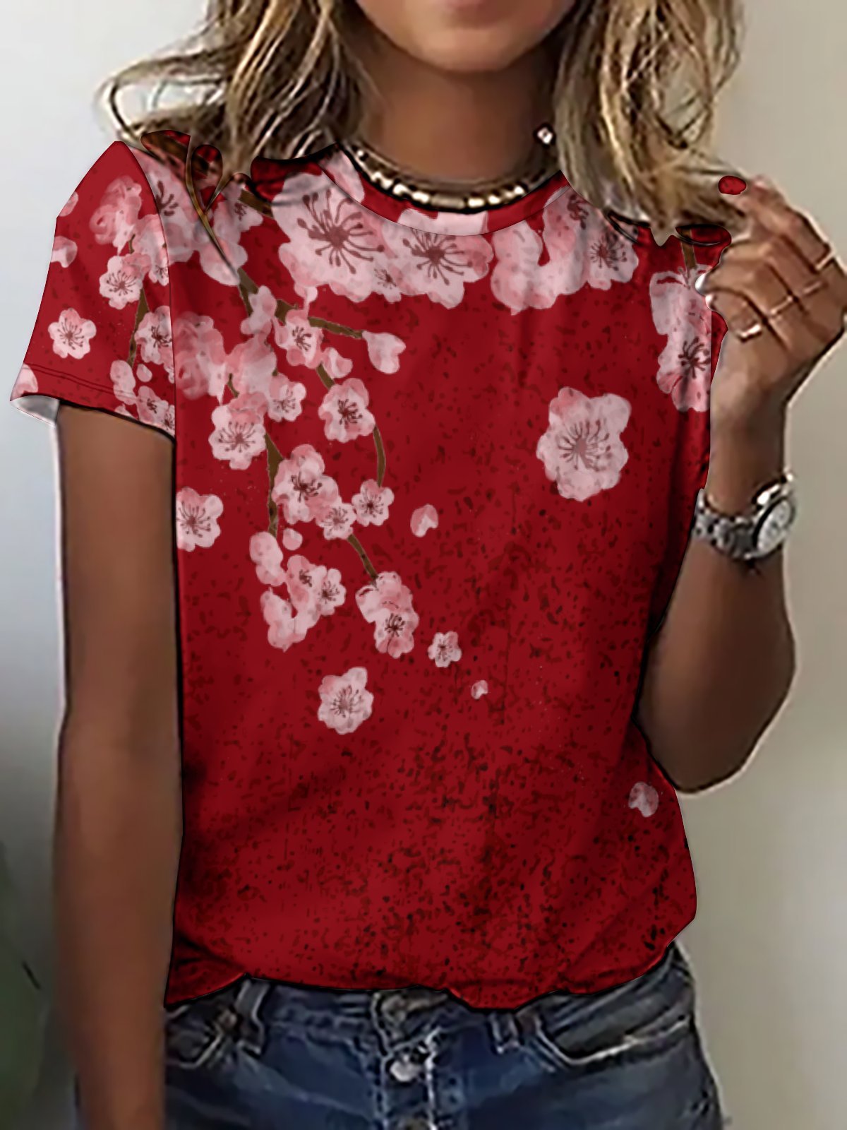 Lilicloth x Iqs Floral Women's Casual T-Shirt