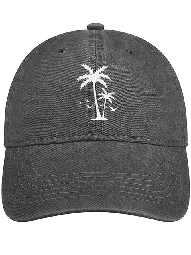 Men's /Women's Holiday Coconut Tree Graphic Printing Regular Fit Adjustable Denim Hat