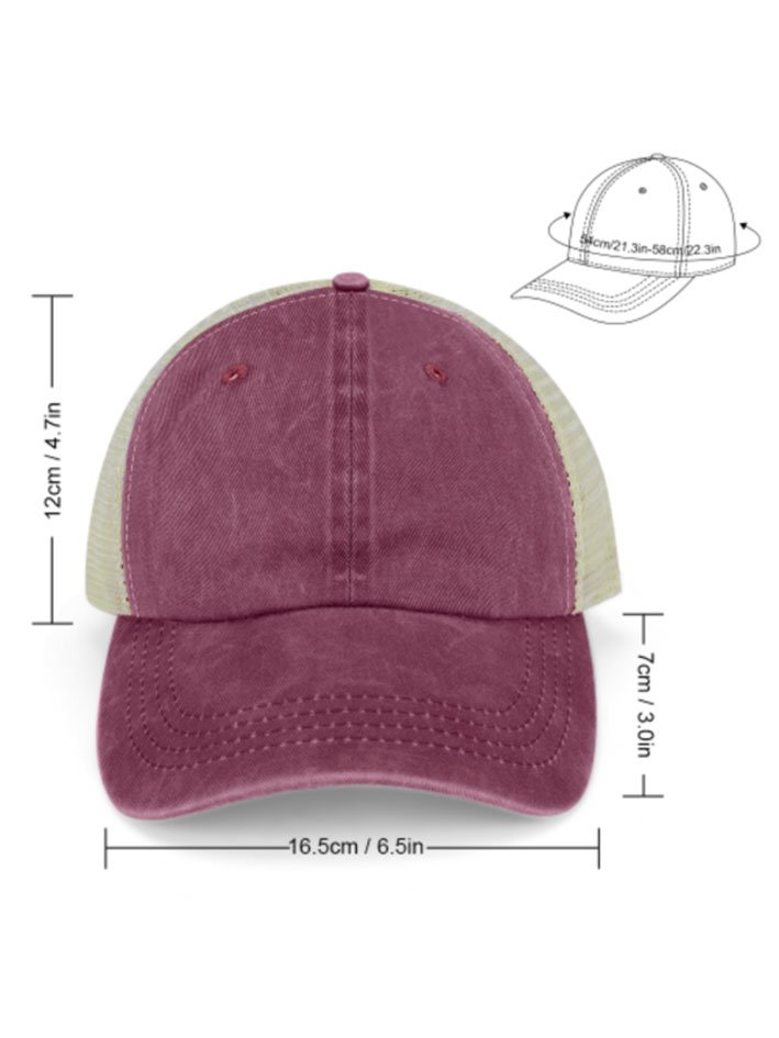 Mens Unvaccinated Conservative Meat Eating Gun funny Washed Mesh-back Baseball Cap