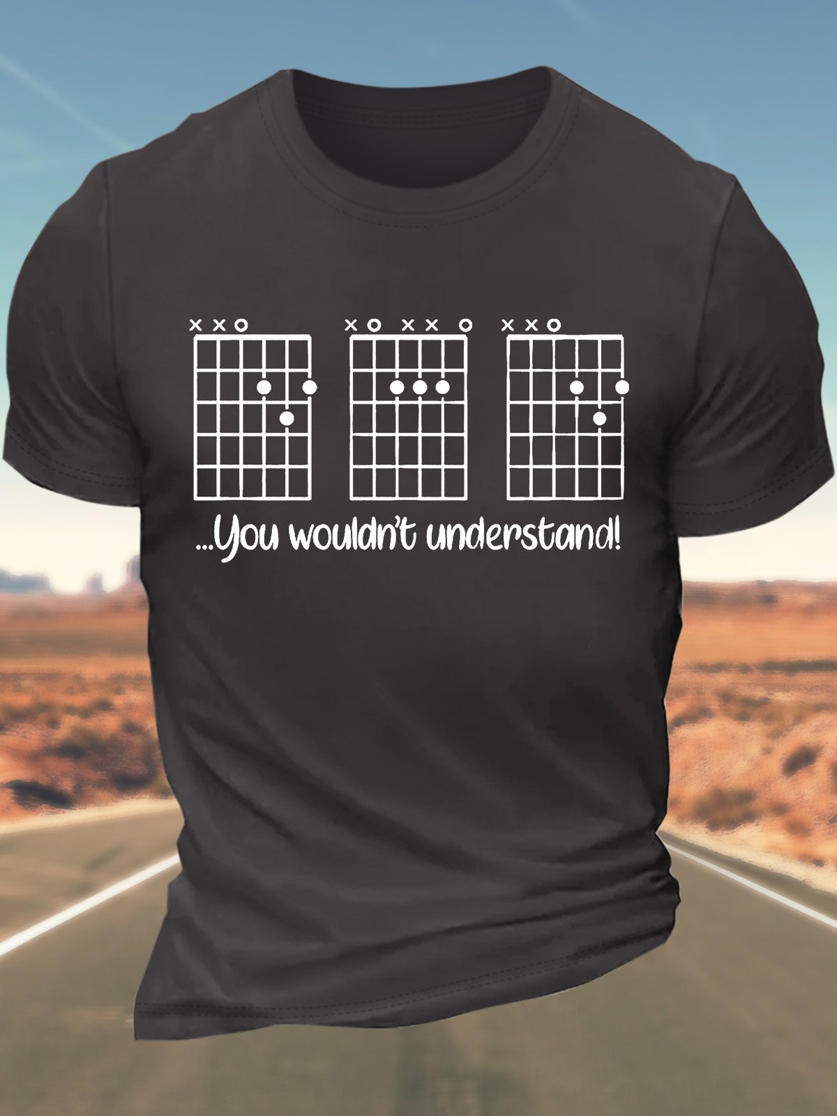 Men’s You Wouldn’t Understand Guitar Cotton Regular Fit Casual Crew Neck T-Shirt