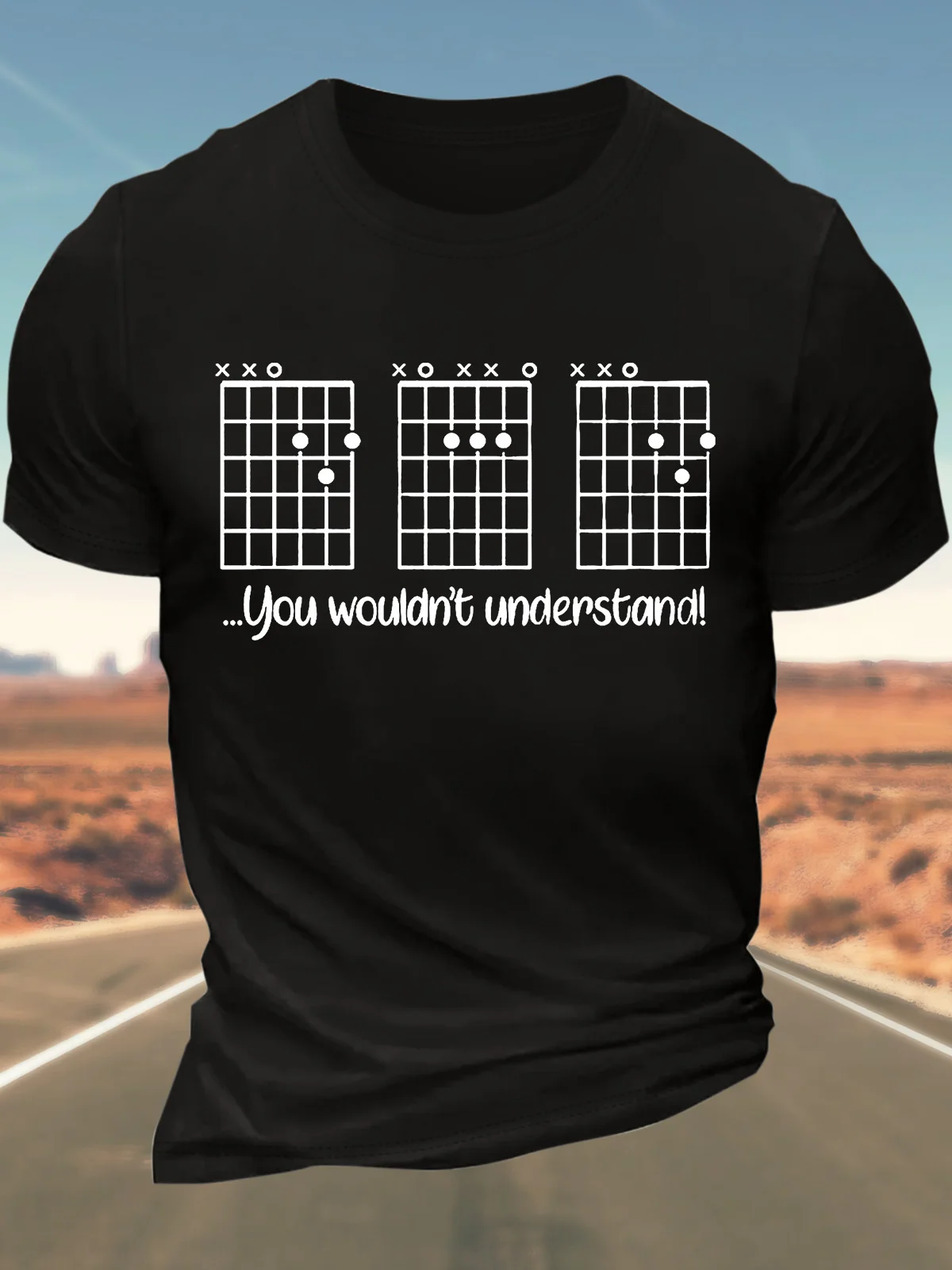 Men’s You Wouldn’t Understand Guitar Cotton Regular Fit Casual Crew Neck T-Shirt