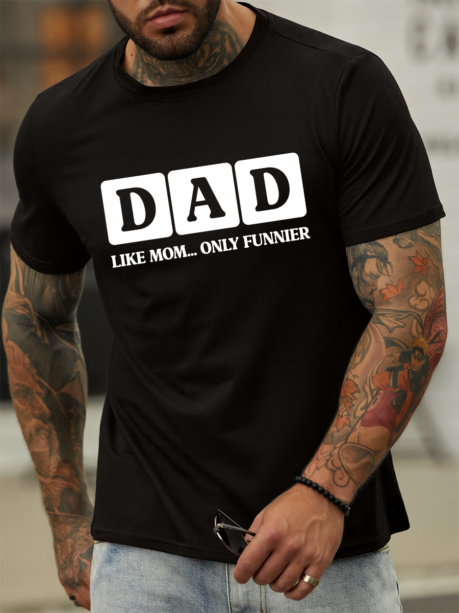 Lilicloth X Hynek Rajtr Dad Like Mom Only Funnier Men’s Casual Cotton T-Shirt