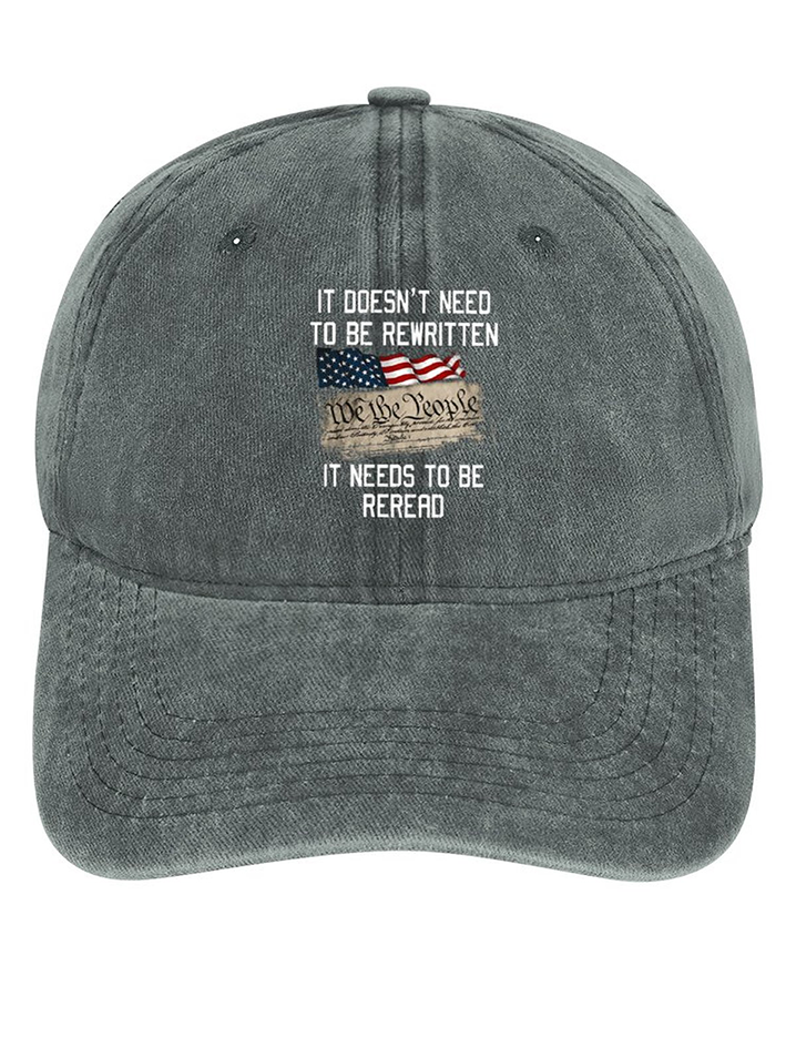 It Doesn't Need To Be Rewritten Men's Adjustable Denim Hat