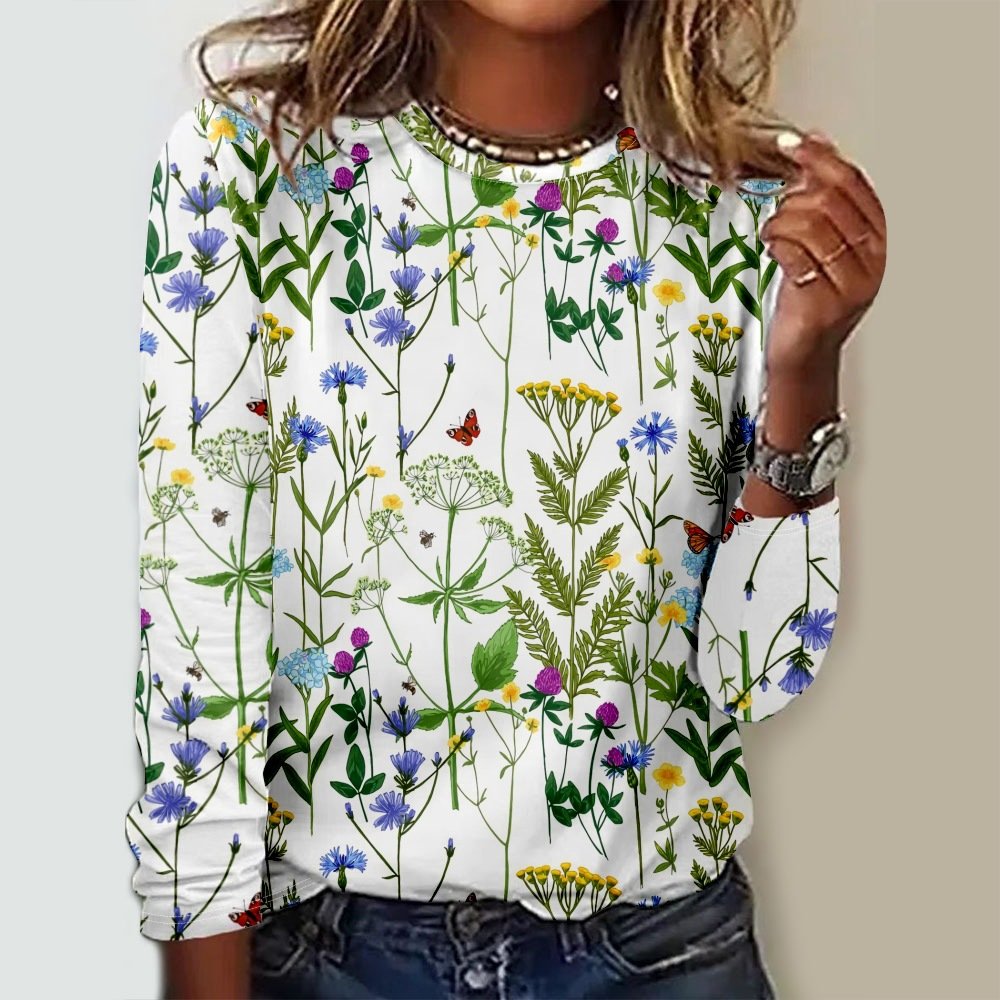 Women's Flower Nature Lover Print Casual Shirt