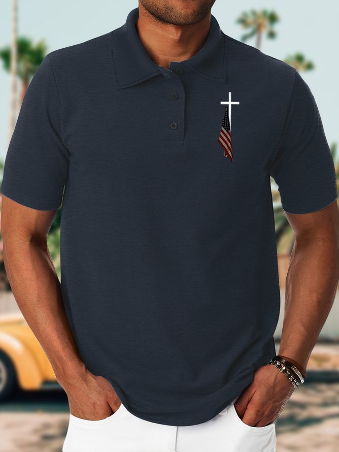 Men's Jesus Christian The Best Faith Casual Polo Shirt