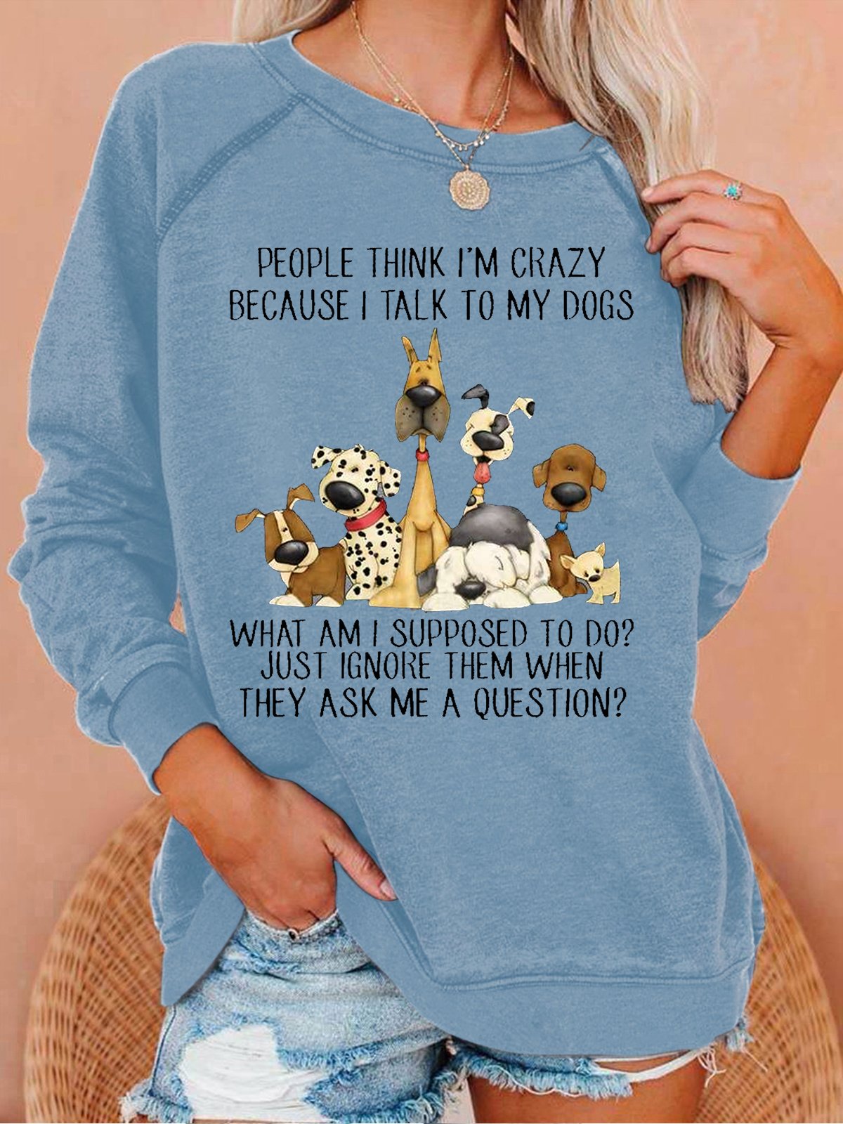 Women's Funny Dog Lover Casual Sweatshirt
