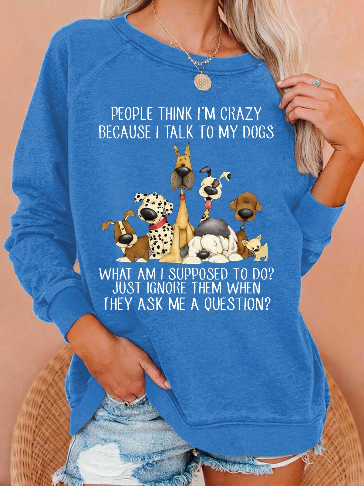 Women's Funny Dog Lover Casual Sweatshirt