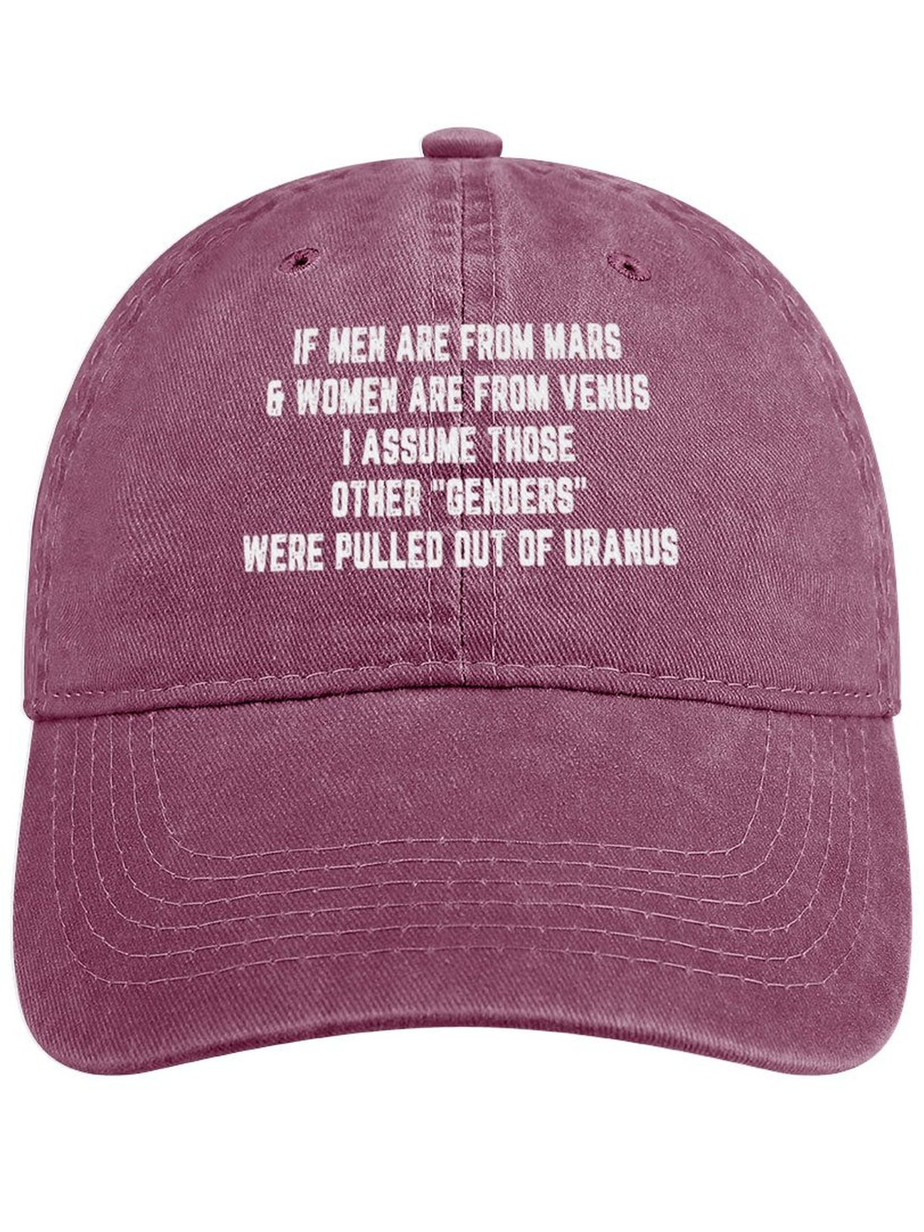 Men's /Women's Funny If Men Are From Mars And Women Are From Venus I Assume Those Other Genders Were Pulled Out Of Oranus Graphic Printing Denim Hat