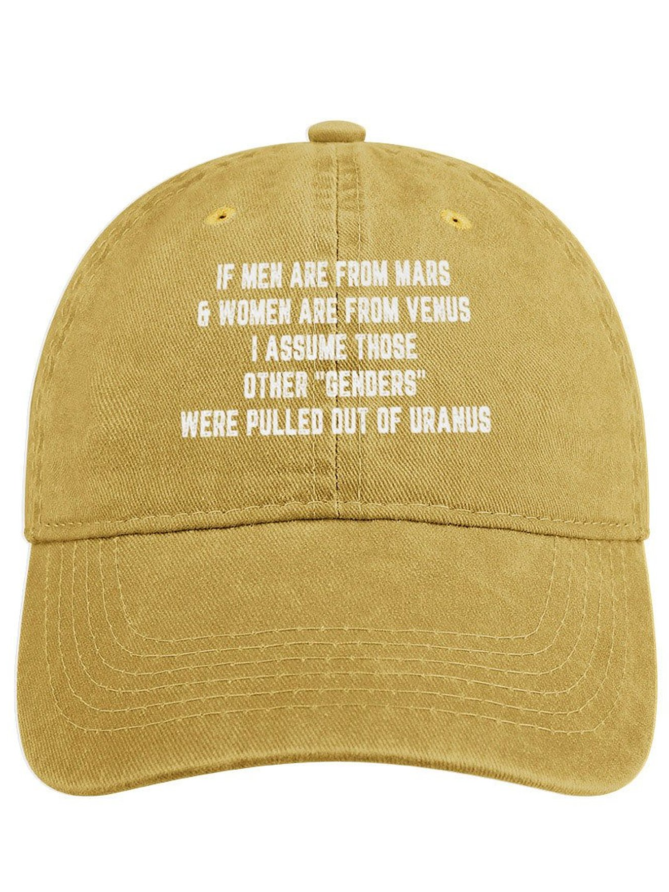 Men's /Women's Funny If Men Are From Mars And Women Are From Venus I Assume Those Other Genders Were Pulled Out Of Oranus Graphic Printing Denim Hat