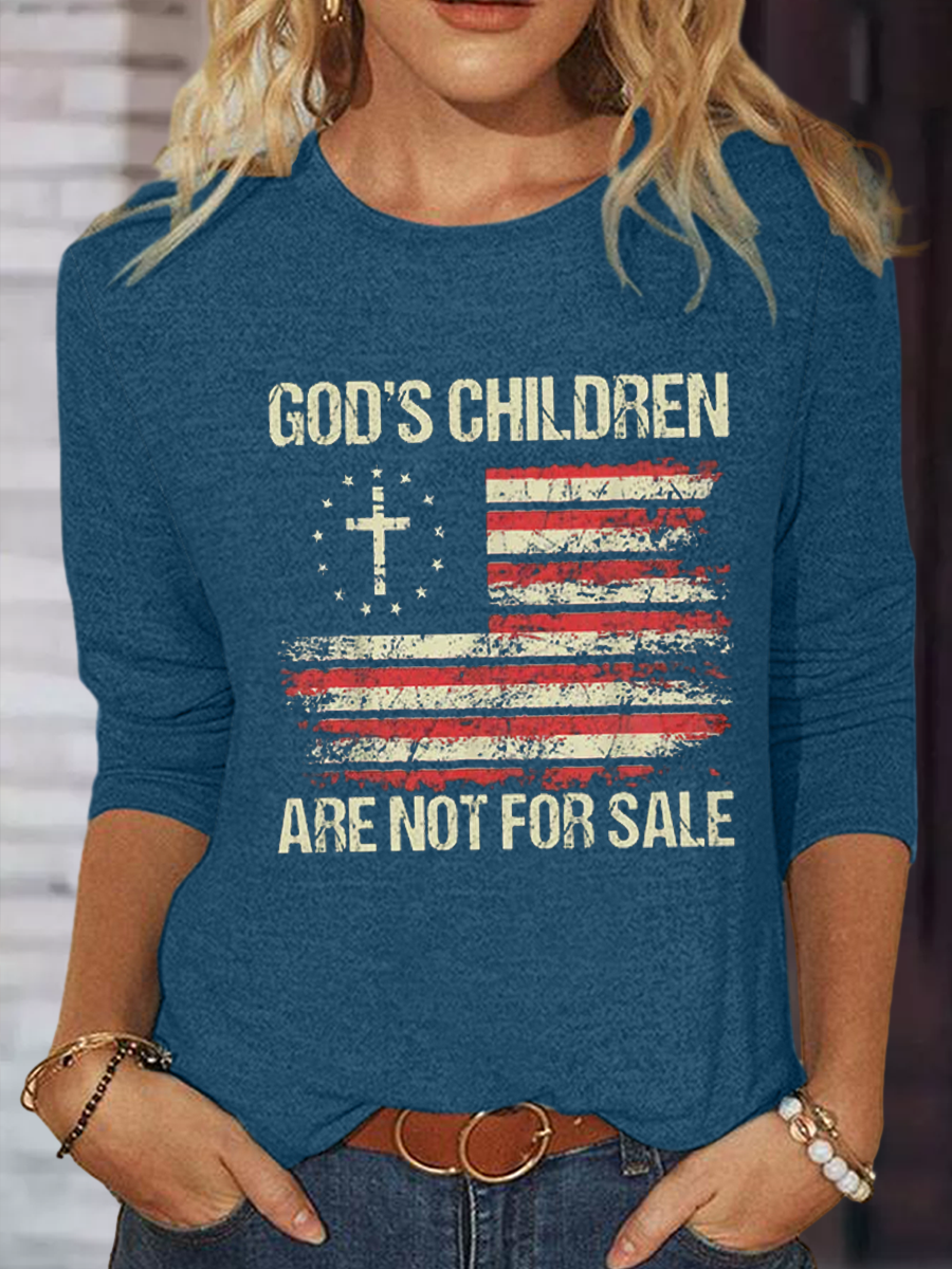 Women's Casual God'S Children Are Not For Sale Printed Regular Fit Casual Shirt